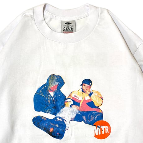 "THE TRACKMASTERS" 6.5oz HEAVY WEIGHT PROCLUB Tee White