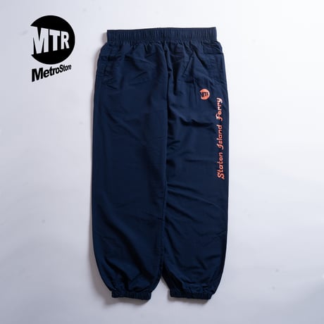 "STATEN ISLAND FERRY CREW TYPE" COTTONLIKE NYLON PANTS NAVY