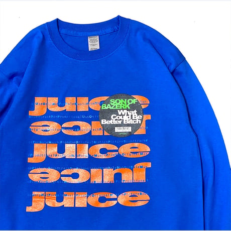"Juice"  6oz  US Cotton L/S Tee Blue