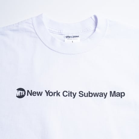 "STATEN ISLAND SUBWAY MAP Pt2" 7.5 oz Max Heavyweight S/S Tee White