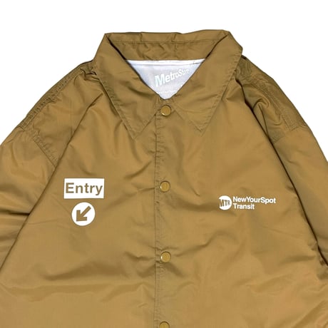 "MetroCard Farewell" NYLON COACH JKT  BEIGE