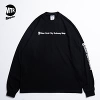 "STATEN ISLAND SUBWAY MAP Pt2" 7.5 oz Max Heavyweight L/S Tee Black