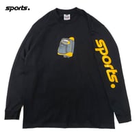 "The SPORTS" 6.5oz HeavyWeight L/S Tee BLK