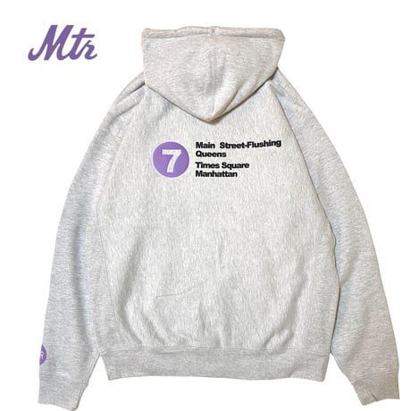 "The 7Train" 13.5oz HeavyWeight Hoodie GreyHeather