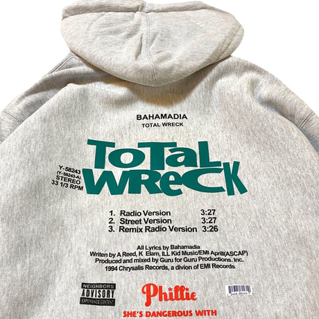 "Phillie VINYL" HeavyWeightHoodie AshGrey