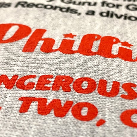 "Phillie VINYL" HeavyWeightHoodie AshGrey