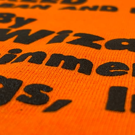 "BedroomWizard" US COTTON 6oz S/S Tee 蛍光Orange