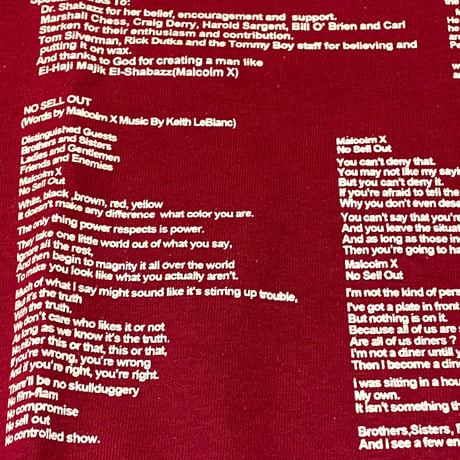 ”NO SELL OUT Tee ” CardinalRed