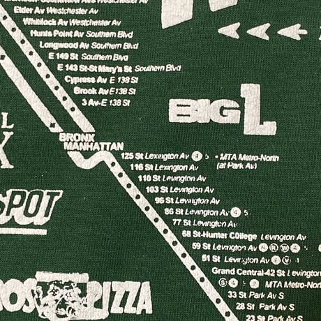 "Lexington Av Local" 6.5oz HeavyWeight L/S Tee Green