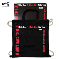 "It Ain't Hard To Tell" Cotton Knapsack Black