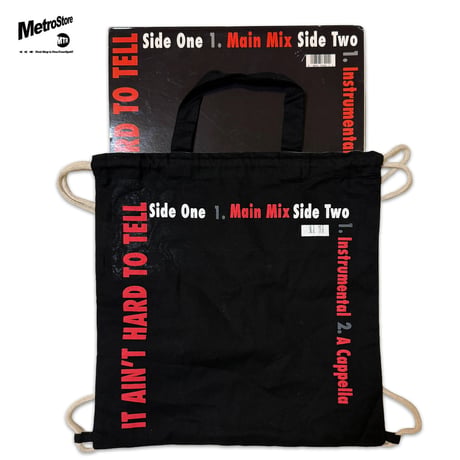 "It Ain't Hard To Tell" Cotton Knapsack Black