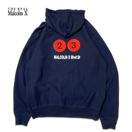 "Real Malcolm X" 13,5oz HeavyWeight Hoodie NAVY