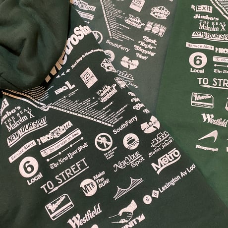"Lexington Av Local" 6.5oz HeavyWeight L/S Tee Green