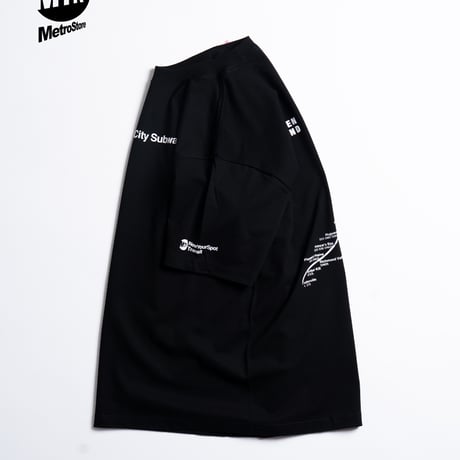 "STATEN ISLAND SUBWAY MAP Pt2" 7.5 oz Max Heavyweight S/S Tee Black