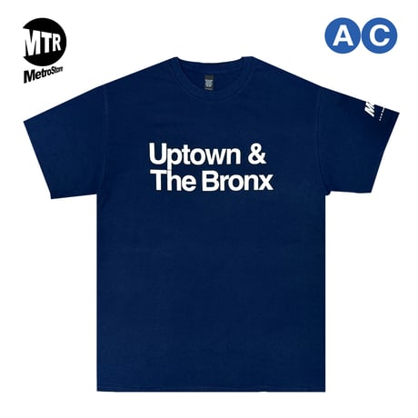 ”Uptown & The Bronx"A.C 6oz Tee Navy