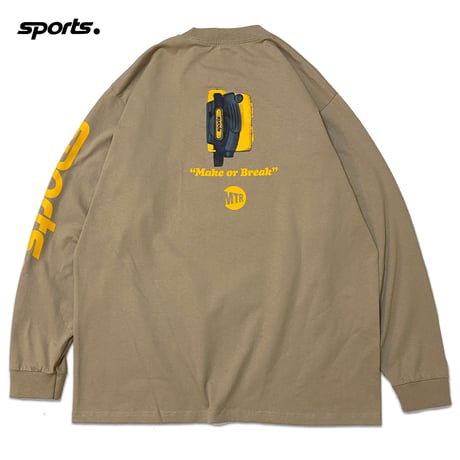"The SPORTS" 6.5oz HeavyWeight L/S Tee  Khaki