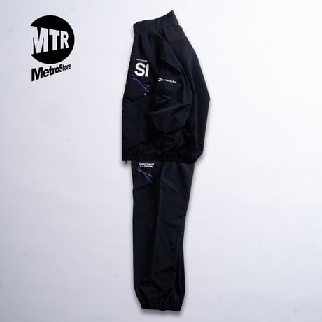 "STATEN ISLAND BUS MAP" NYLON TRACK JKT  BLACK