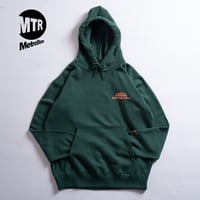 "STATEN ISLAND FERRY CREW TYPE" 10oz COTTON HOODIE GREEN