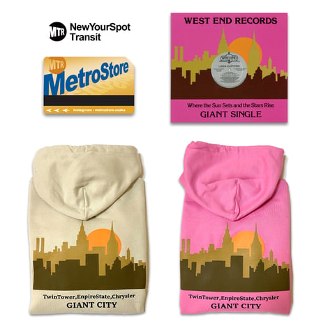 "ViewFromQueens" 8oz HOODIE PINK