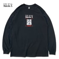 "Real Malcolm X" US COTTON 6oz  L/S Tee BLK