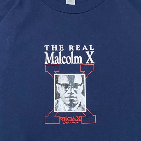 "Real Malcolm X" US COTTON 6oz  L/S Tee NAVY