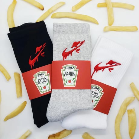 EXTRA KETCHUP "SWOOSH DRIP" SOCKS BLACK