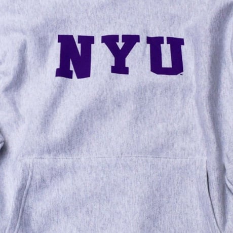 NYU  CHAMPION HEAVY WEIGHT HOODIE