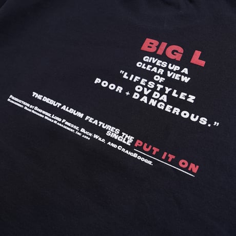 "BIG L DEBUT ALBUM AD" 8oz Sweat BLACK