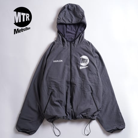 "THE HARLEM" Reversivle NYLON FREECE JKT GREY