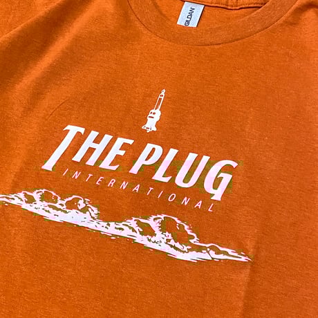 "PLUG INTERNATIONAL" US COTTON 6oz S/S Tee　TexasOrange