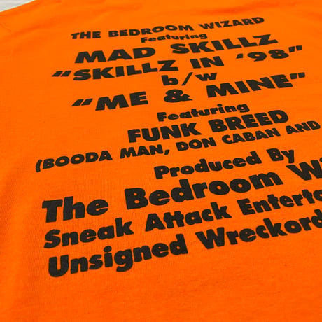 "BedroomWizard" US COTTON 6oz L/S Tee 蛍光Orange