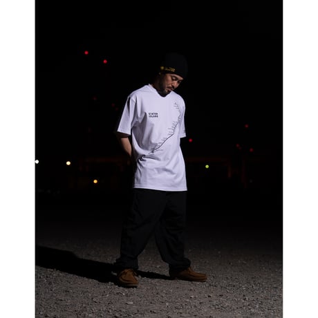 "STATEN ISLAND SUBWAY MAP Pt1" 7.5 oz Max Heavyweight S/S Tee White