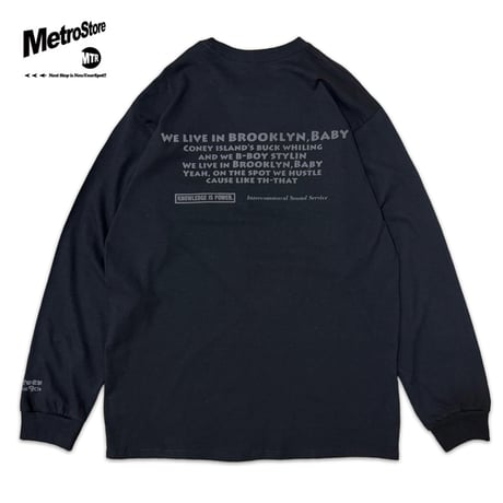 ”Return of the 90`s" BoroughCheck 6oz US COTTON L/S Tee Black