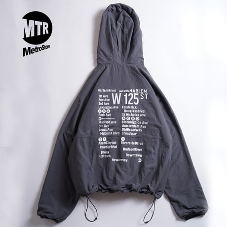 "THE HARLEM" Reversivle NYLON FREECE JKT GREY