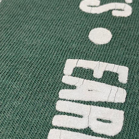 ”CassetteTape＆Crack”  GarmentDye 6.1oz Tee LightGreen