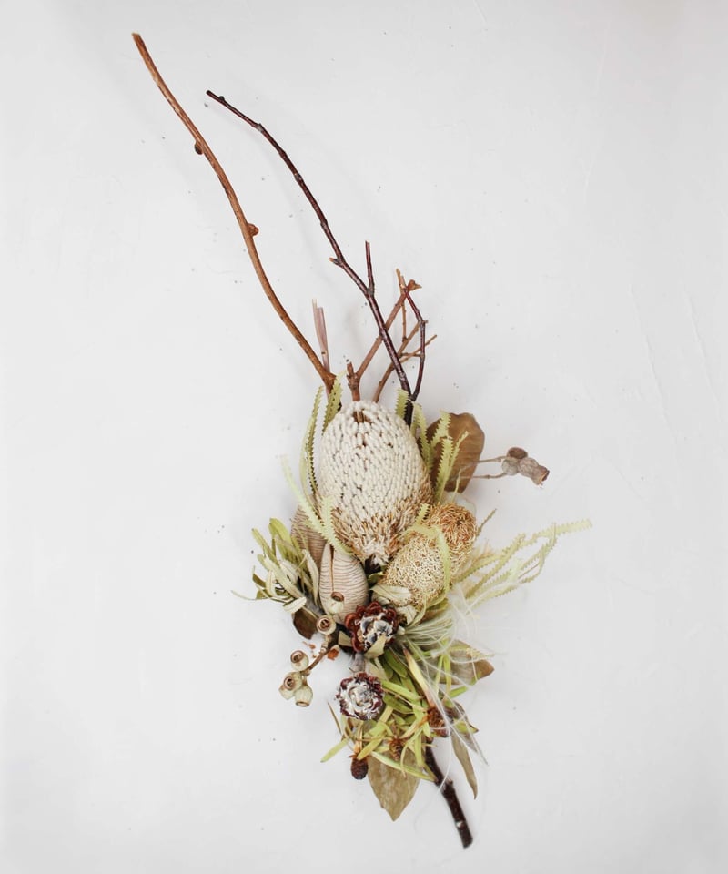 3.宿り木ブーケスワッグ ドライフラワーのスワッグブーケ 30cm ブーケ champ de fleure
