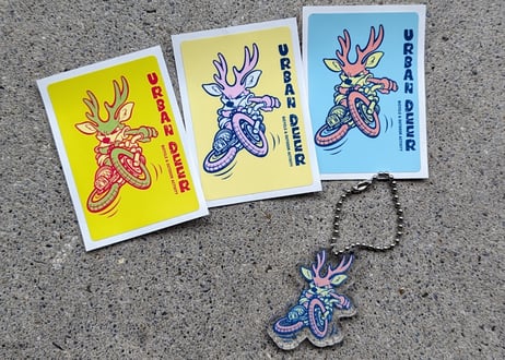 URBAN DEER  URBAN DEERステッカー&キーホルダーセット