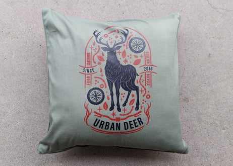 URBAN DEER MTB IS LIFE CANVAS CUSHION COVER