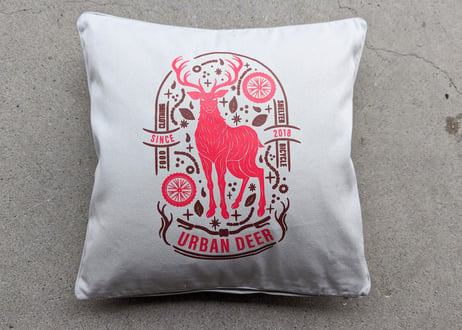 URBAN DEER MTB IS LIFE CANVAS CUSHION COVER