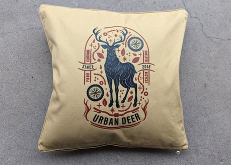 URBAN DEER MTB IS LIFE CANVAS CUSHION COVER