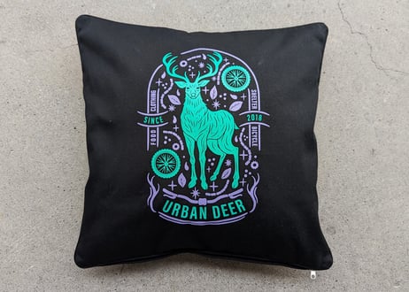 URBAN DEER MTB IS LIFE CANVAS CUSHION COVER