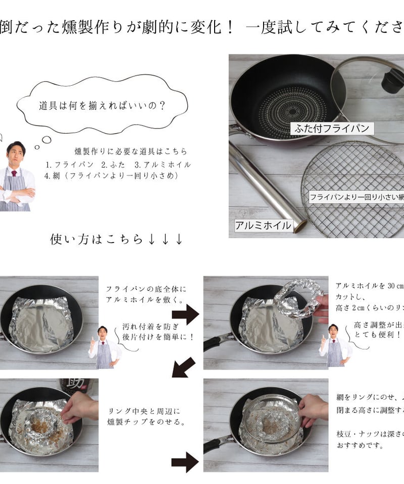 スモークチップ 燻助®（クンスケ）ミニ 460mⅼ（約100g） 1袋