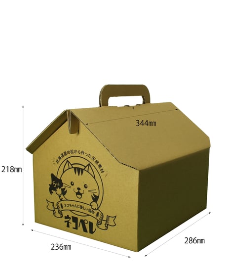 猫ちゃんに優しい木質ペレットの猫砂　ネコペレ®　家タイプ　5kg×２箱（10kg）