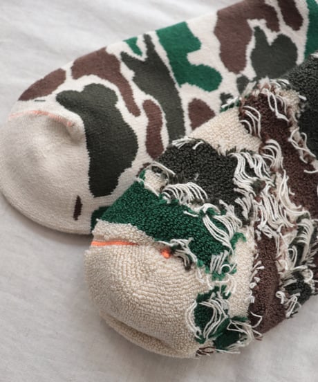 PILE CAMO CREW SOCKS     [ROTOTO]