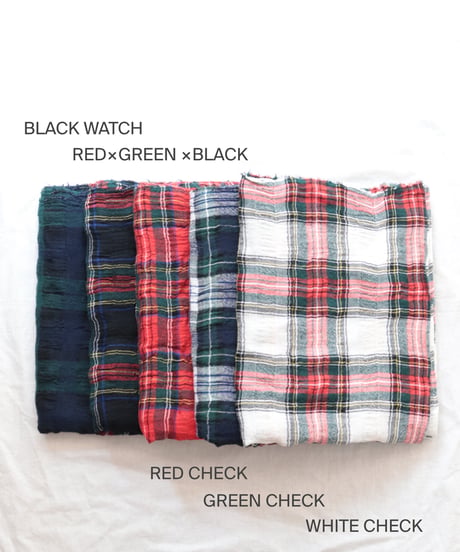 Checked Gauze Stole     [Véritécoeur]