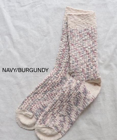 KASURI RIBBED CREW SOCKS     [ROTOTO]