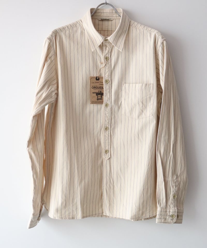 ORGUEIL ストライプ ワークシャツ サイズ40 Stripe Work Shirt [ORGUEIL] | NowN