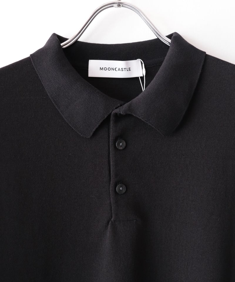 美品　MOONCASTLE ムーンキャッスル ICE POLO ポロシャツL 黒 MOONCASTLE (ムーンキャッスル) MC20(旧品番) ICE COTTON POLO