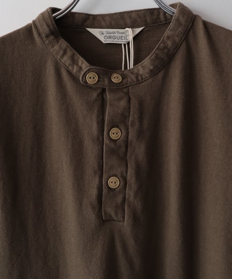 Loop Wheel Henry Neck T-shirt     [ORGUEIL]