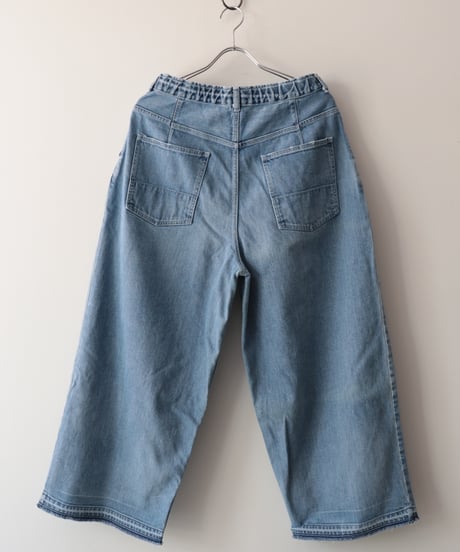 12OZ デニム ２タックワイドダメージ加工     [ARTEPOVERA]